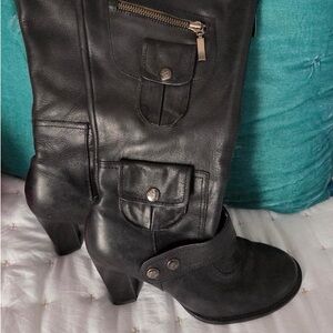 Harley-Davidson Black Heeled Boots